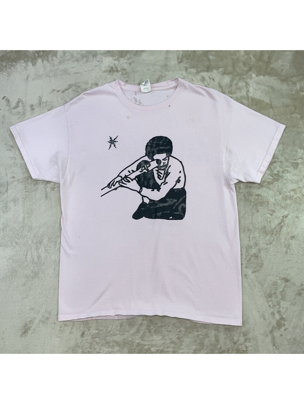 Andre 3000 - New Blue Moon 2024 Concert Tour Pink Tee Mens Size L *FLAWS*